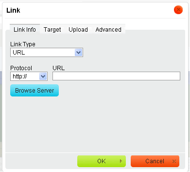 link dialog