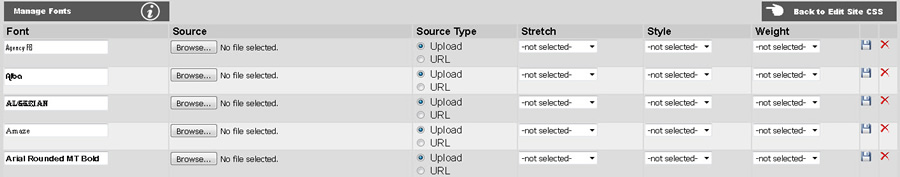 Manage Fonts Console